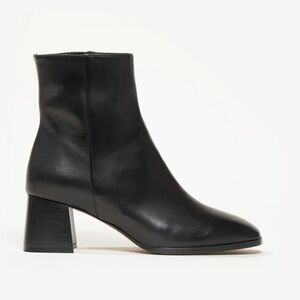 M. Gemi Black Leather Ankle Booties